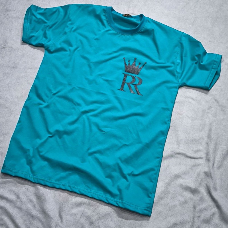 حراج ویژه تیشرت مردانه پسرانه طرح R  نخ پنبه  خاص و جدید ابی  با ارسال رایگان