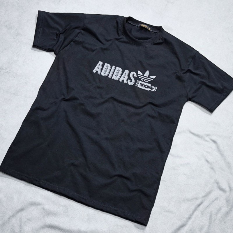 حراج ویژه تیشرت مردانه پسرانه طرح ادیداس  مشکی تک ارسال رایگان