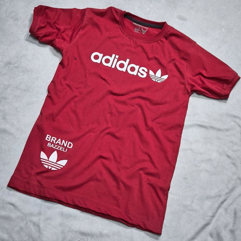 حراج ویژه تیشرت پسرانه طرح ادیداس باکیفیت رنگ قرمز  ارسال رایگان