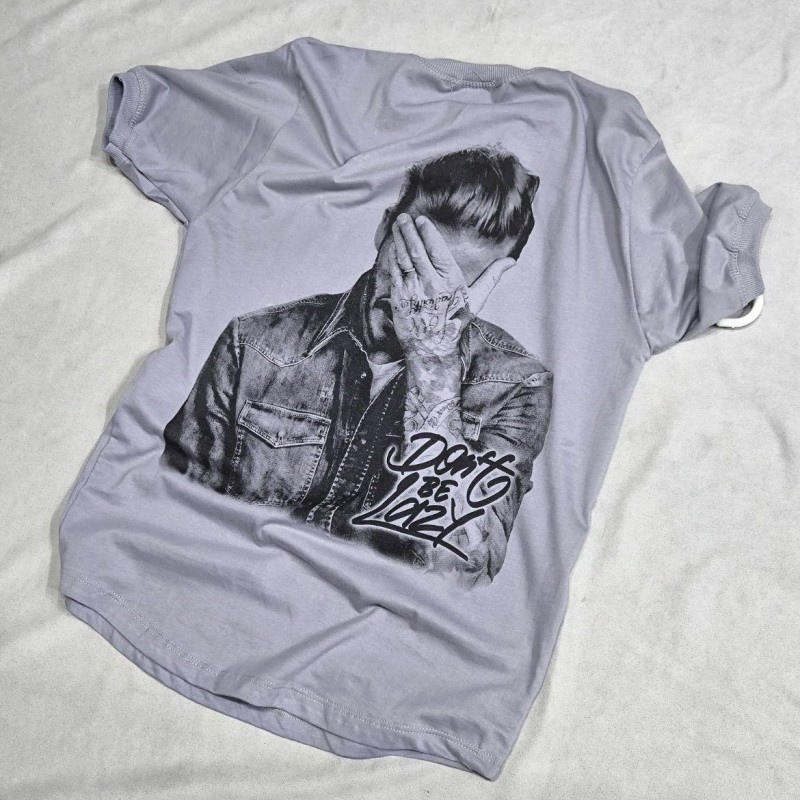 حراج ویژه تیشرت پشت چاپ مچینست پسرانه باکیفیت وعالی رنگ طوسی  ارسال رایگان