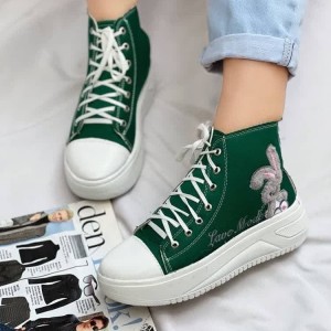 حراااج فوق العاده کفش الستار ساقدار خرگوشی زنانه دخترانه بی نظیر و زیبا رنگ سفید سبز باارسال رایگان