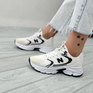 حراج دلبرانه کفش اسپرت زنانه دخترانه مدل نیوبالانس شیک و پرطرفدار  رنگ سفید مشکی با ارسال رایگان