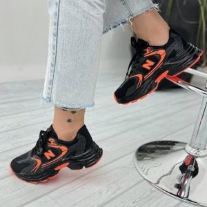 فروش جذاب این هفته کفش اسپرت زنانه دخترانه مدل نیوبالانس  یه مدل خاص و ویژه رنگ مشکی نارنجی با ارسال رایگان