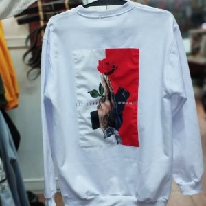 حراج دورس مردانه و پسرانه  SAINT  طرح گل  تن خور عالی جنس نرم وکیفیت ضخیم  رنگ سفید باارسال رایگان