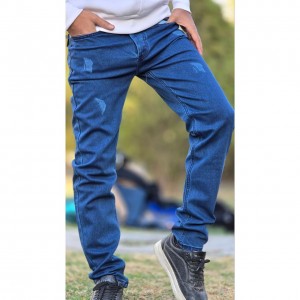 حراج شلوار لی فیت مردانه پسرانه کیفیت فوق العاده رنگ آبی باارسال رایگان