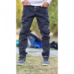 حراج شلوار لی مام فیت مردانه نرم و مقاوم رنگ  طوسی باارسال رایگان