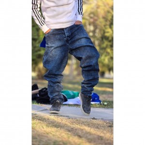 حراج شلوار لی مام استایل مردانه باکیفیتی خاص رنگ آبی تیره باارسال رایگان