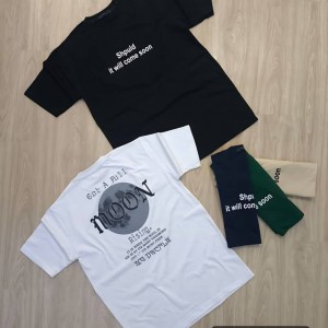 فروش جذاب تیشرت مردانه پسرانه طرح ماه در رنگبندی متنوع  باارسال رایگان