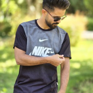حراج این هفته تیشرت مردانه پسرانه طرح نایک با کیفیتی خاص رنگ  طوسی  باارسال رایگان