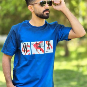 فروش شگفت انگیز تیشرت مردانه پسرانه  طرح WAR ویژه رنگ نارنجی باارسال رایگان