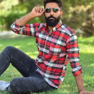حراجی پیراهن دکمه ای آستین دار مردانه طرح ابر و بادی شیک و جدید رنگ طوسی زرد با ارسال رایگان