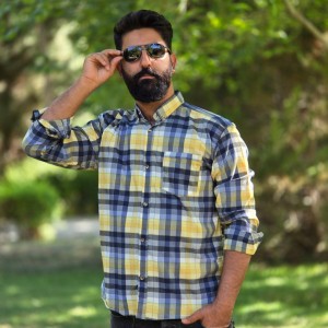آفر ویژه پیراهن دکمه ای آستین دار مردانه مدل چهارخونه ای بسیار شیک و پرفروش رنگ سفید قرمز  با ارسال رایگان