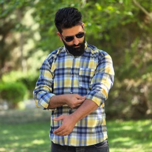 آفر ویژه پیراهن دکمه ای آستین دار مردانه مدل چهارخونه ای بسیار شیک و پرفروش رنگ سفید قرمز  با ارسال رایگان