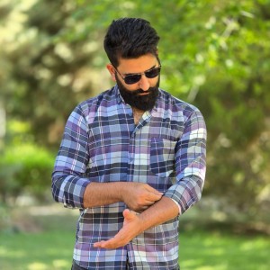 فروش شگفت انگیز پیراهن دکمه ای آستین دار مردانه مدل چهارخونه ای جذاب و   رنگ طوسی سبز   با ارسال رایگان