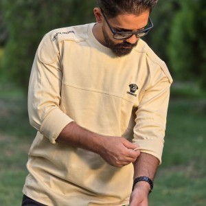 حراج ارزان تیشرت آستین دار پاییزه مردانه پسرانه  گرم و سبک رنگ مشکی با ارسال رایگان