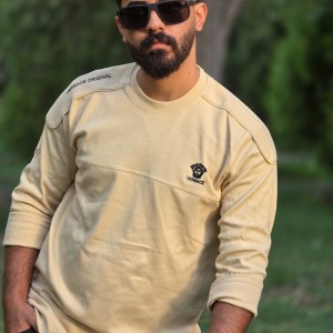 حراج ارزان تیشرت آستین دار پاییزه مردانه پسرانه  گرم و سبک رنگ مشکی با ارسال رایگان