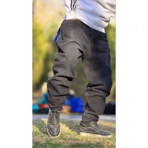 حراجی شلوار لی مام استایل مردانه جذاب و جدید رنگ ذغالی باارسال رایگان