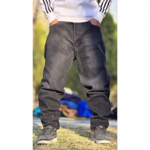 حراجی شلوار لی مام استایل مردانه جذاب و جدید رنگ ذغالی باارسال رایگان