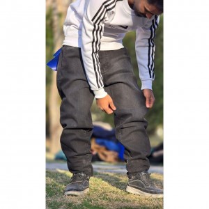 حراجی شلوار لی مام استایل مردانه جذاب و جدید رنگ ذغالی باارسال رایگان