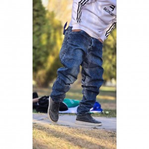 حراج شلوار لی مام استایل مردانه باکیفیتی خاص رنگ آبی تیره باارسال رایگان