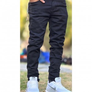 فروش فوق العاده شلوار لی فیت مردانه پسرانه شیک و جدید رنگ مشکی باارسال رایگان