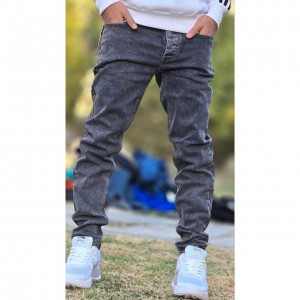 تخفیف استثنایی شلوار لی فیت مردانه پسرانه بسیار باکیفیت رنگ طوسی باارسال رایگان