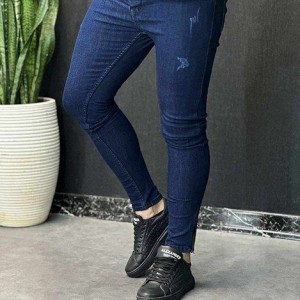 فروش واقعی شلوارجین  فیت مردانه پسرانه با کیفیت و جنس عالی رنگ آبی تیره باارسال رایگان