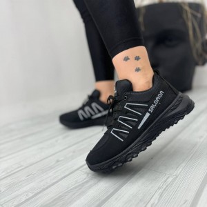 تخفیف ویژه کفش کتونی اسپرت مردانه پسرانه مدل سالامون  بسیار زیبا رنگ مشکی سفیدبا ارسال رایگان