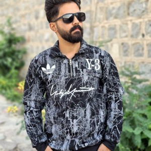 فروش منحصربفرد دورس پاییزه نیم زیپ مردانه پسرانه مدل Y3 شیک و عالی رنگ مشکی  باارسال رایگان