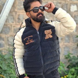 فروش عالی کاپشن دورو مردانه پسرانه مدل TR گرم و راحت رنگ مشکی کرم باارسال رایگان