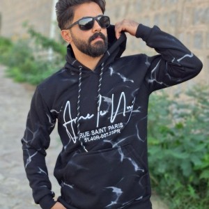 حراج پاییزه  هودی  مردانه پسرانه  مدل ضربان راحت و خاص رنگ مشکی باارسال رایگان