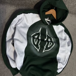 تخفیف عالی هودی مردانه پسرانه مدل بالنسیاگا جدید و راحت رنگ سبز سفید باارسال رایگان