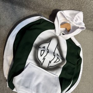 فروش پرطرفدار هودی مردانه پسرانه مدل بالنسیاگا شیک و منحصربفرد رنگ سفید سبز باارسال رایگان