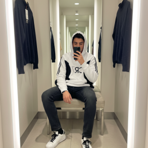 حراج استثنایی هودی مردانه و پسرانه طرح M باقیمت مناسب  رنگ قهوه ای باارسال رایگان