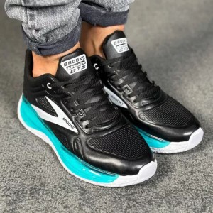 حراج واقعی کفش کتونی اسپرت بروکس کپسولی مردانه پسرانه خوش پوش و سبک رنگ سفید ابی با ارسال رایگان