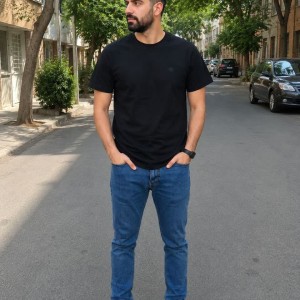 حراج عالی تیشرت مردانه جذاب با قیمتی باورنکردنی رنگ مشکی  باارسال رایگان