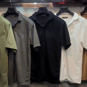 تیشرت یقه دار مردانه رنگبندی و سایز لارج تا دو ایکس لارج