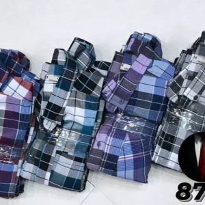 پیراهن دکمه دار مردانه استین دار جنس پارچه نخ در رنگبندی  با ارسال رایگان