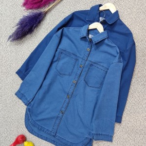 مانتو لی زنانه جنس درجه یک رنگ ابی روشن با ارسال رایگان