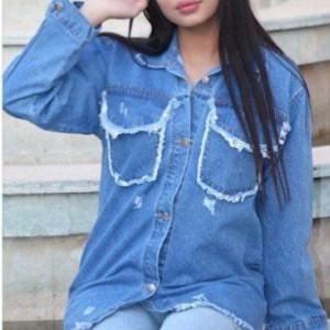 مانتو لی زنانه بغل زیپ جنس درجه یک رنگ ابی روشن با ارسال رایگان