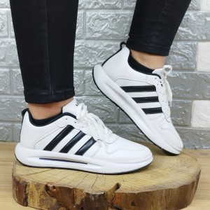 خرید اینترنتی کفش اسپرت زنانه دخترانه مدل ادیداس در رنگبندی طبی  با ارسال رایگان رنگ سفید مشکی