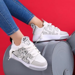 خرید اینترنتی کفش ونس زنانه دخترانه مدل sc در رنگبندی طبی  با ارسال رایگان رنگ سفید طوسی