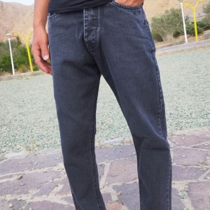 شلوار مام استایل جنس لی پارچه ترک با کیفیت مردانه پسرانه  در رنگبندی کیفیت عالی  رنگ ذغالی با ارسال رایگان