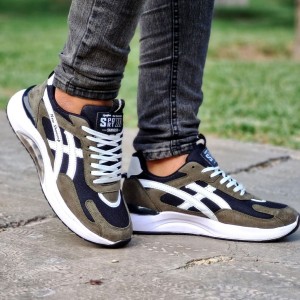 خرید اینترنتی کفش اسپرت مردانه مدل اسیکس رنگ سبز  پاخور عالی با ارسال رایگان