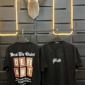 خرید تیشرت  طرح حروف مردانه مچینست پشت چاپ نخ پنبه درجه یک با ارسال رایگان