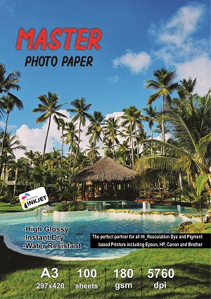 کاغذ فتوگلاسه 180 گرم 100برگی A3