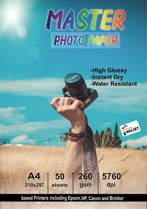 کاغذ فتوگلاسه 260گرم 50 برگی سایز A4