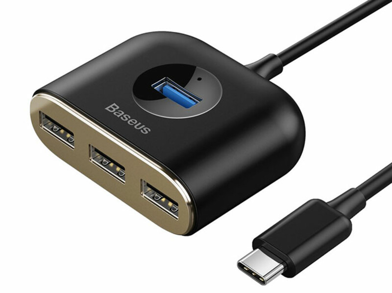 هاب آداپتور تایپ سی بیسوس Baseus Square round 4 in 1 USB HUB Adapter