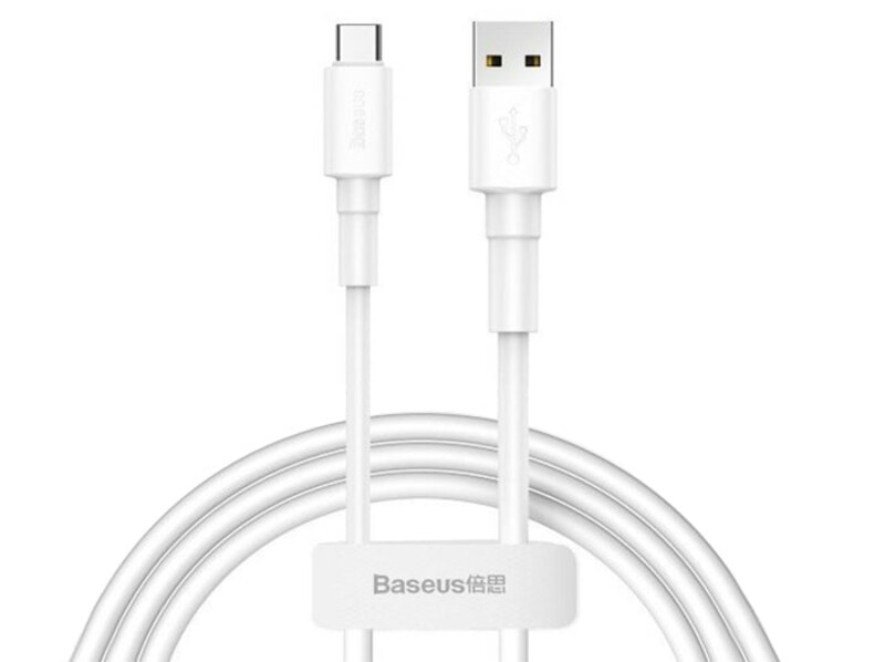 کابل تایپ سی بیسوس Baseus mini white Type-C Cable 1m/3A