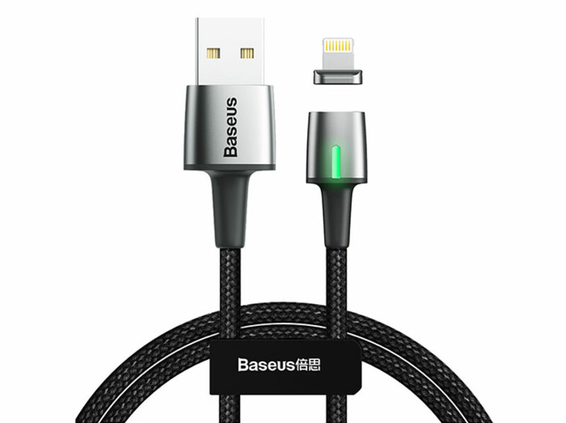 کابل آهنربایی لایتنینگ بیسوس Baseus Lightning Zinc Magnetic Cable 1m/2.4A